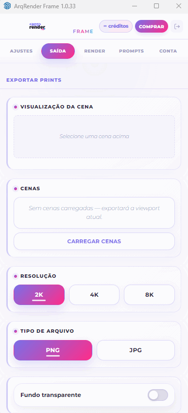 Cenas salvas em alta resolução