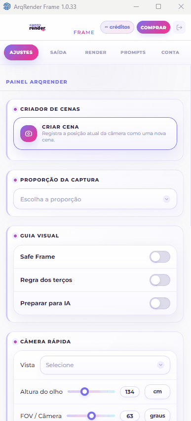 Ajustes as cenas para a IA