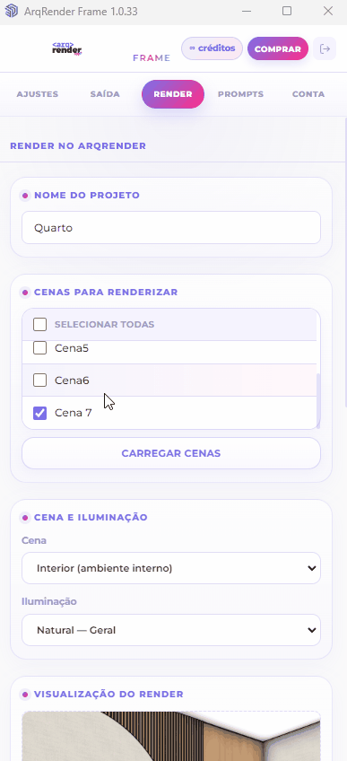 Render em minutos