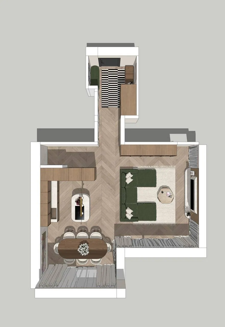 Original — Planta antes e depois do render
